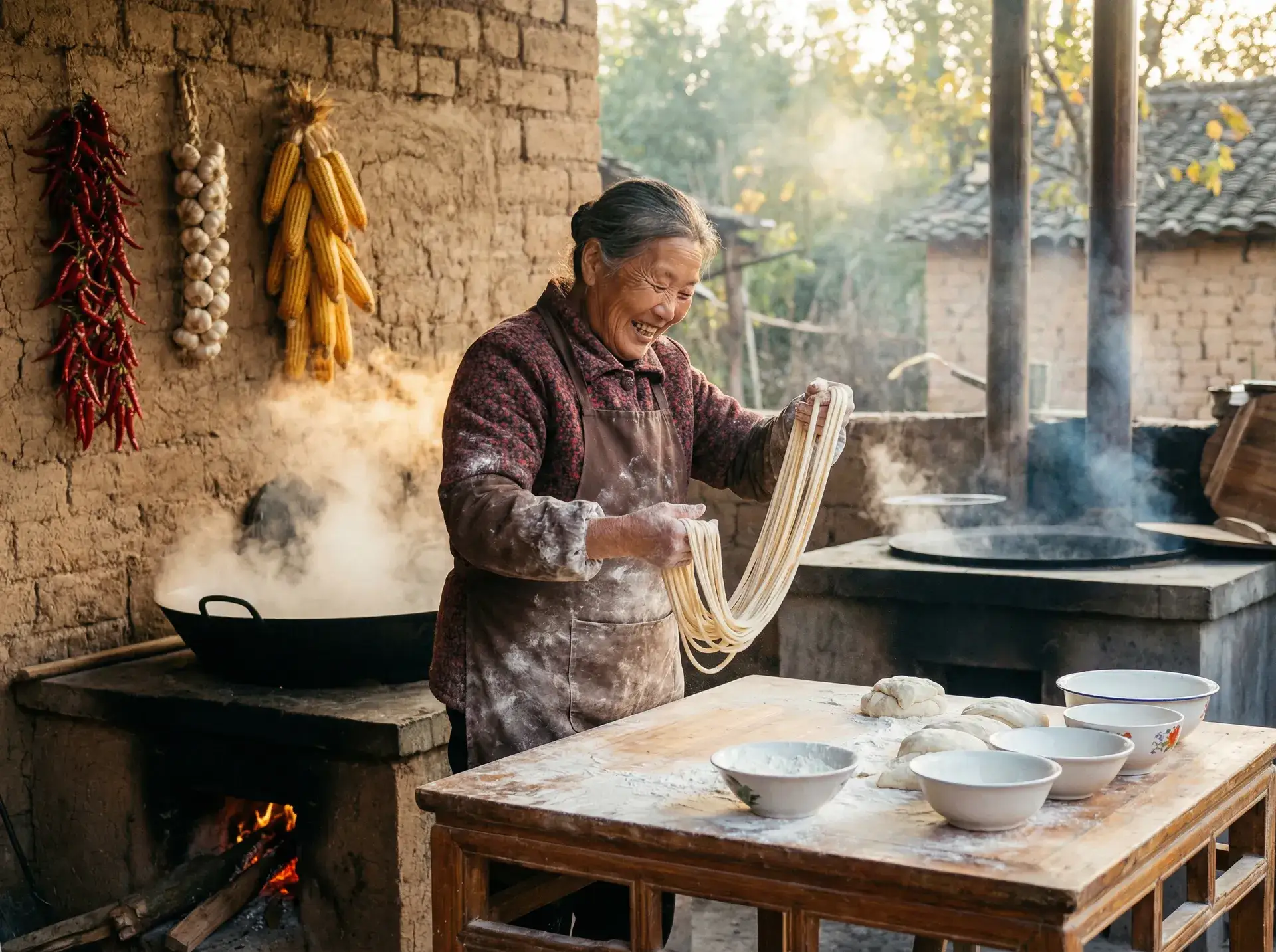 农家大嫂手擀面 - qq空间背景怎么弄 乡村美食